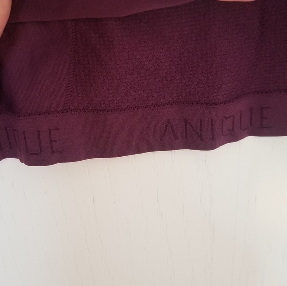 Women's Anique Sun Shirt Plum/Burgundy color Quater Zip Long sleeve - Picture 6 of 6